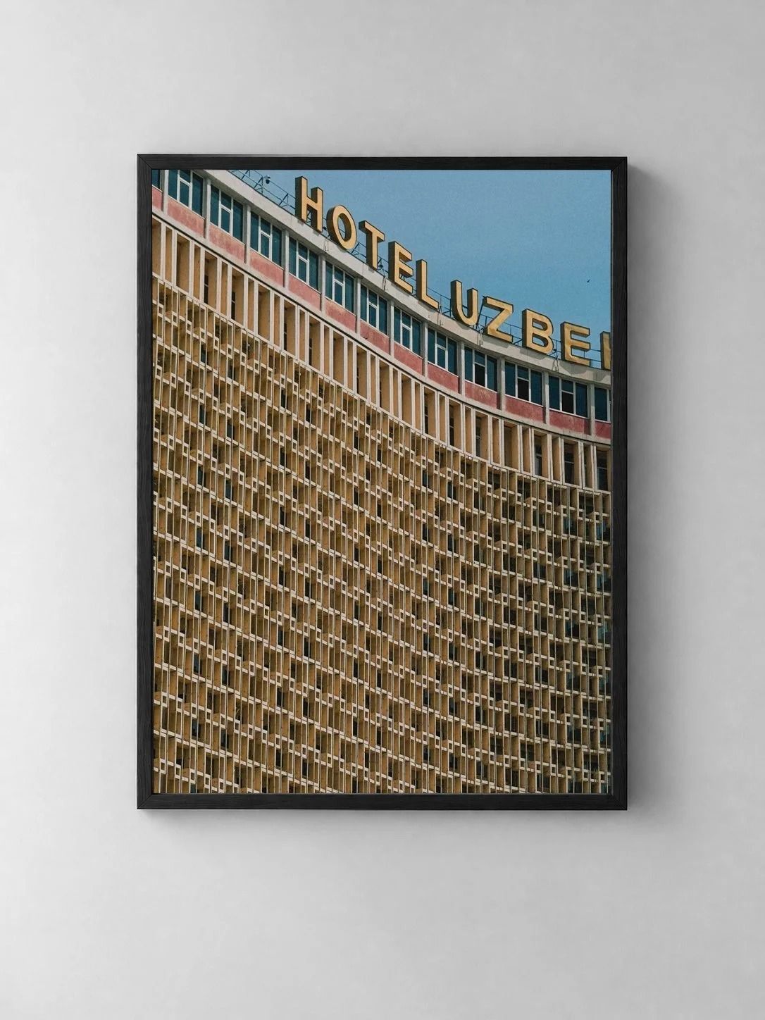 Hotel Uzbekistan, shown framed on a wall