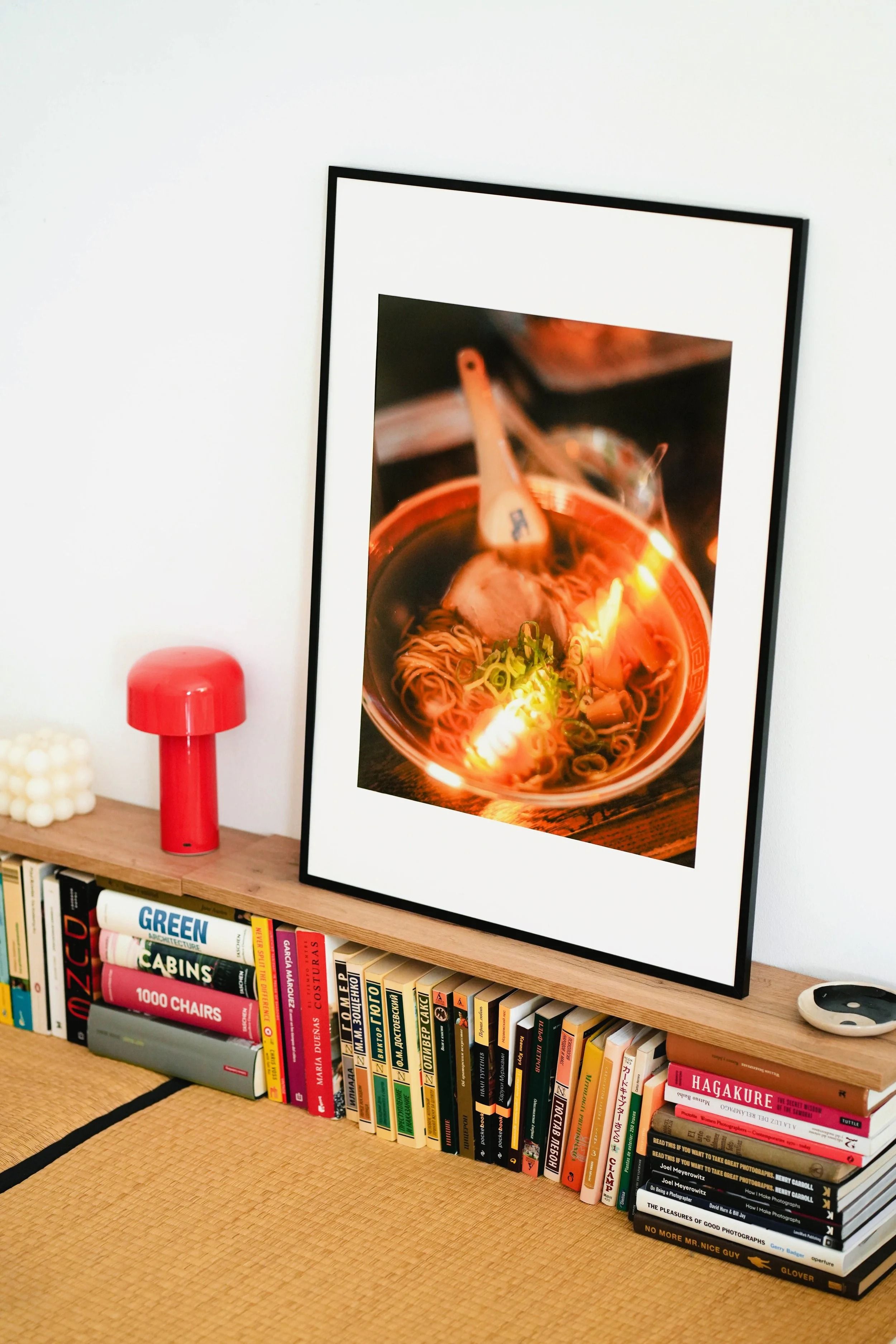 Ramen, shown framed on a wall