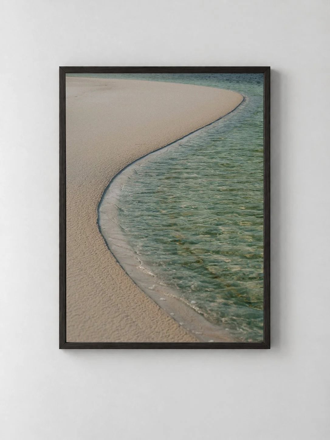 Shoreline Dance, shown framed on a wall