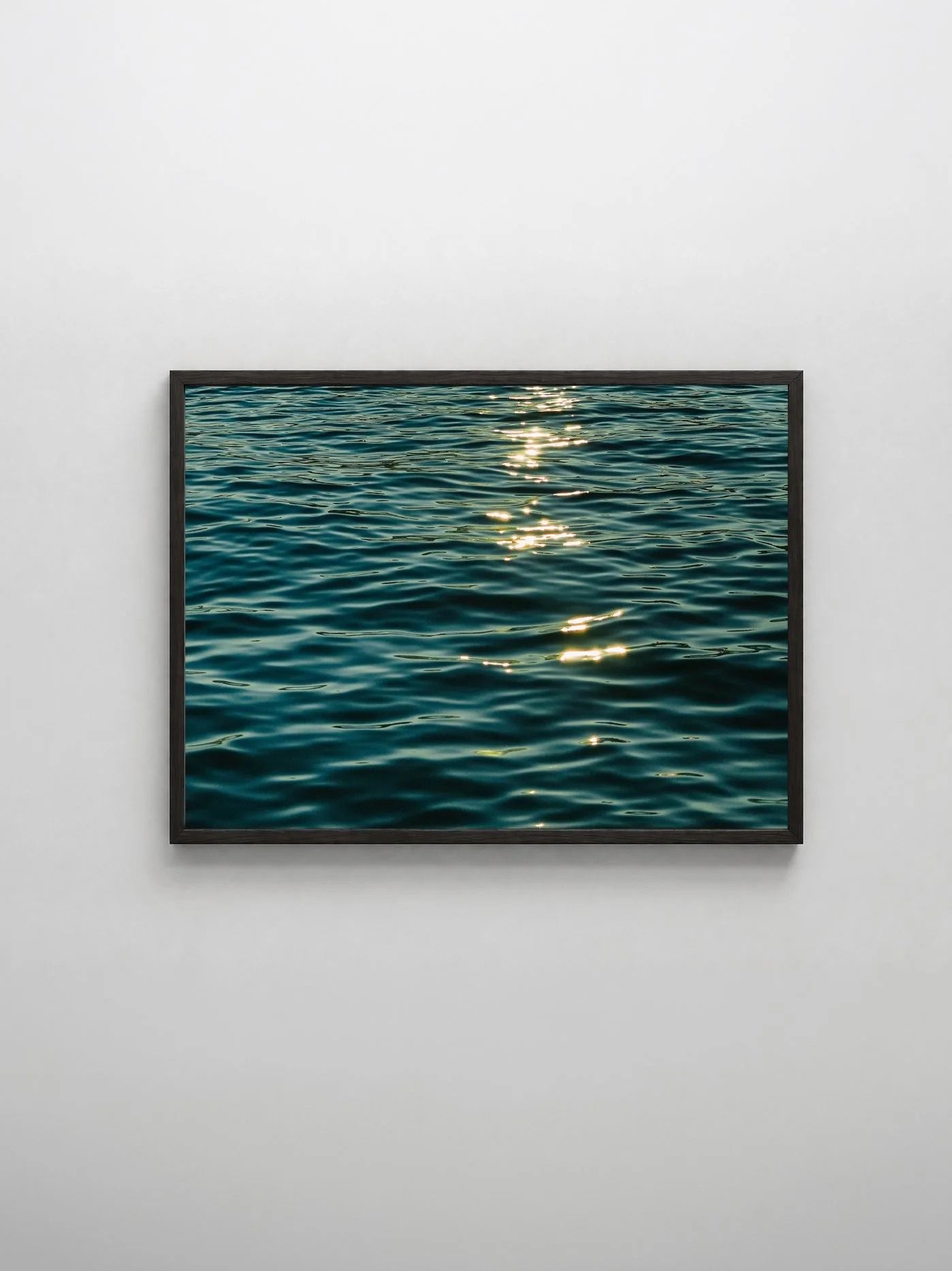 Dark Blue, shown framed on a wall